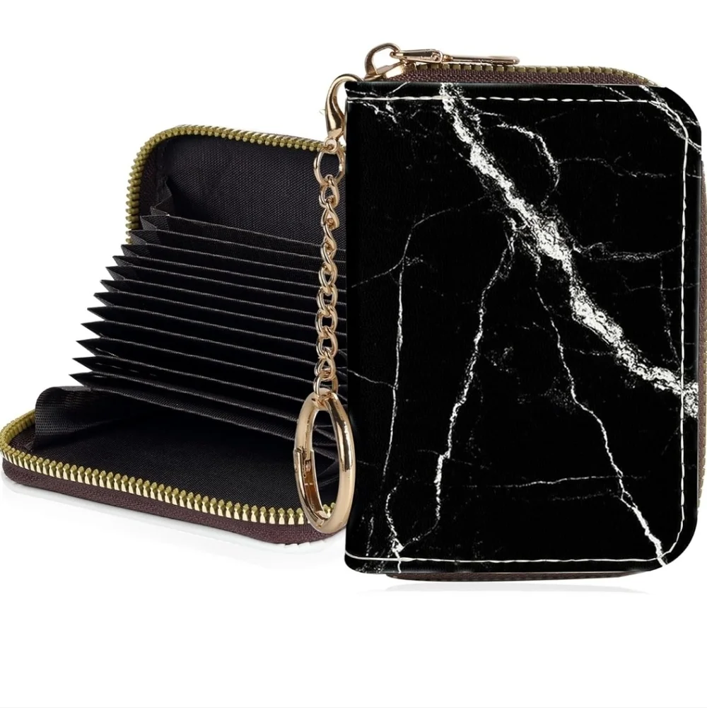 Black Marble Pattern Wallet Case